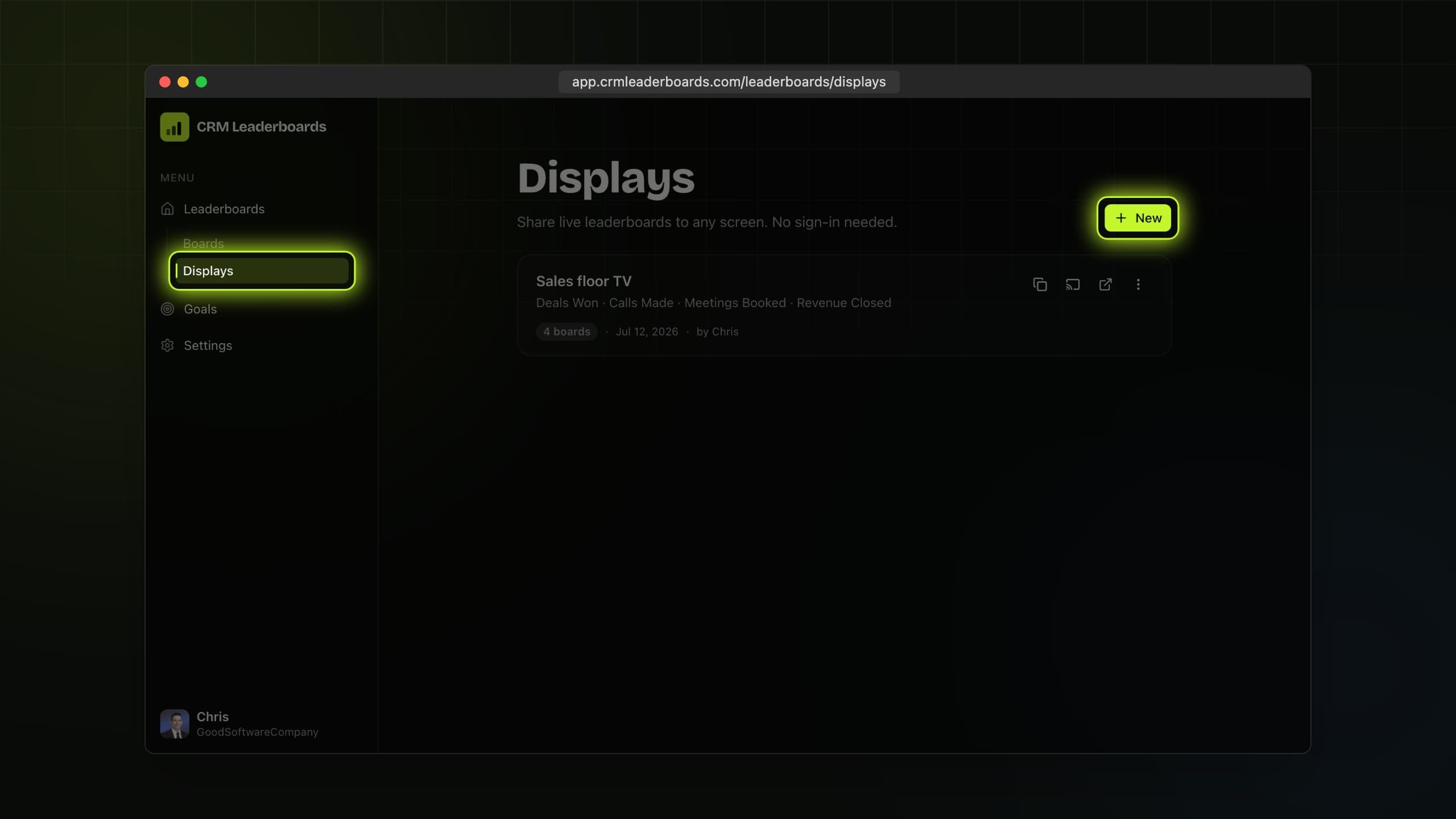 Create a display